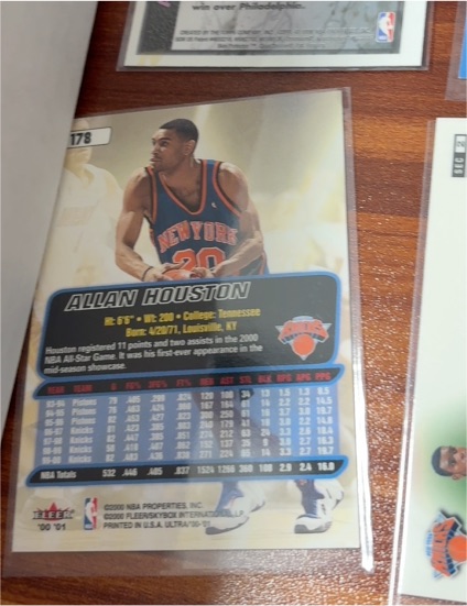2000 Fleer Ultra #178 Allan Houston — front