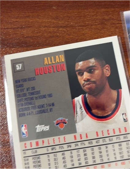 1997 Topps #57 Allan Houston — front