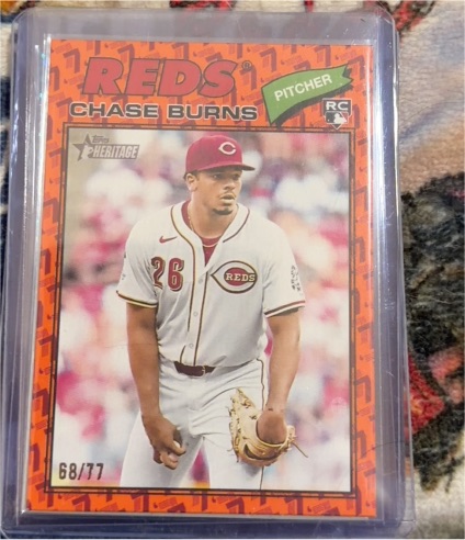 2026 Topps Heritage #212 Chase Burns — front