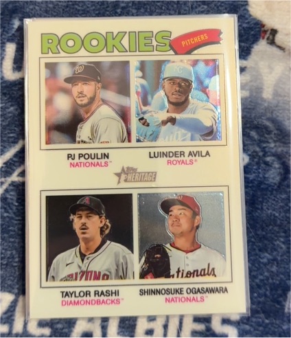 2026 Topps Heritage Chrome #391 PJ Poulin Luinder Avila Taylor Rashi Shinnosuke Ogasawara Rookie Pitchers — front
