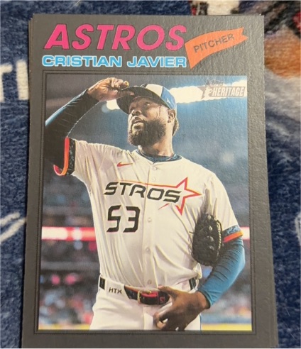2026 Topps Heritage #330 Cristian Javier Houston Astros — front