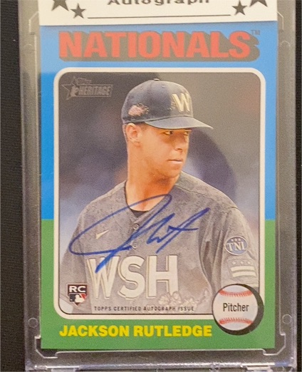 2024 Topps Heritage #ROA-JR Jackson Rutledge — front