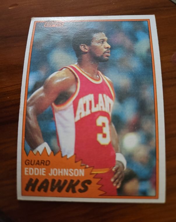1981-82 Topps #E68 Eddie Johnson Atlanta Hawks — front