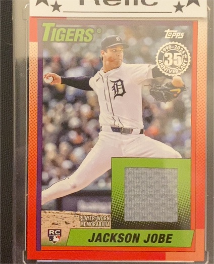 2025 Topps Update #90RU-JJ Jackson Jobe 1990 35th Anniversary Relics — front