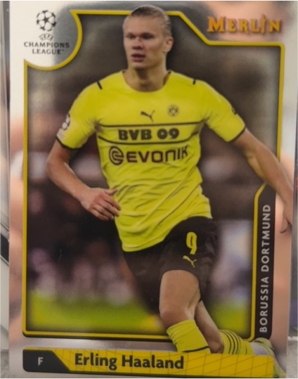2021-22 Topps Merlin Chrome UEFA #150 Erling Haaland — front