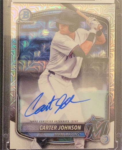 2025 Bowman Chrome #BMA-CJ Carter Johnson — front