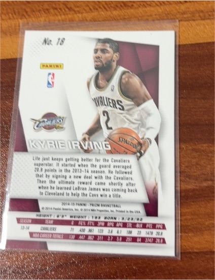 2014-15 Panini Prizm #18 Kyrie Irving — front