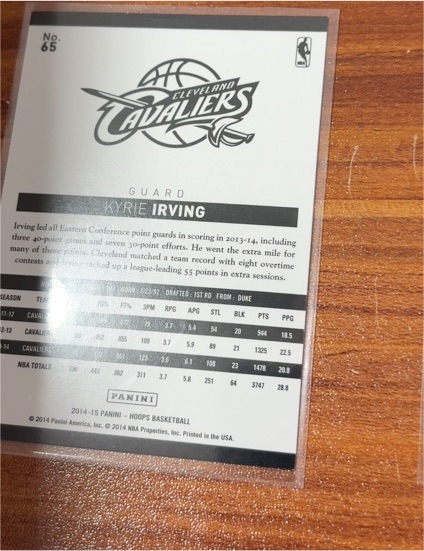 2014-15 Panini Hoops #65 Kyrie Irving — front