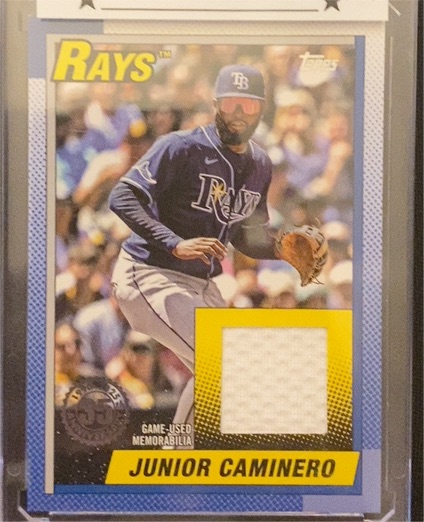 2025 Topps Update #90RU-JCA Junior Caminero 1990 35th Anniversary Relics — front