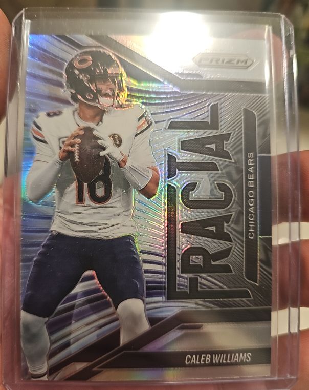 2025 Panini Prizm #4 Caleb Williams Fractal Chicago Bears — front