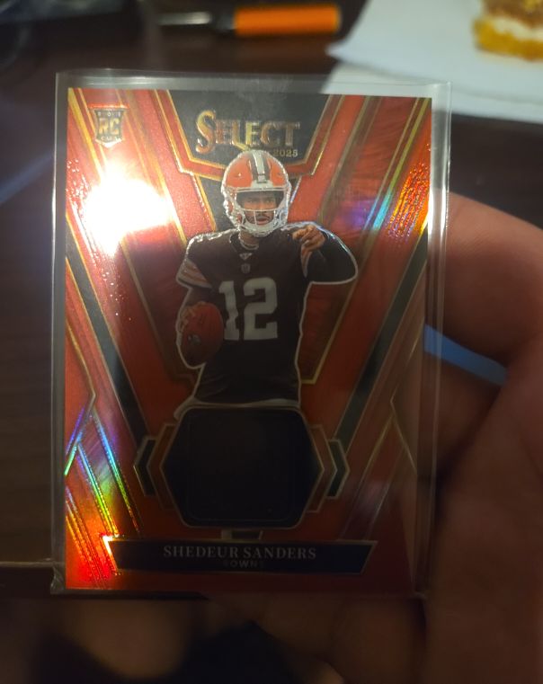 2025 Panini Select #RSW-SSS Shedeur Sanders Rookie Swatches Patch — front