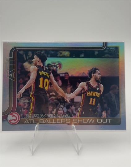 2025-26 Topps #282 Hawks Fly High: ATL Ballers Show Out — front