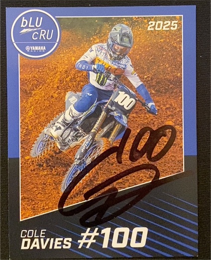 2025 THOR Yamaha Blu Cru #100 Cole Davies — front