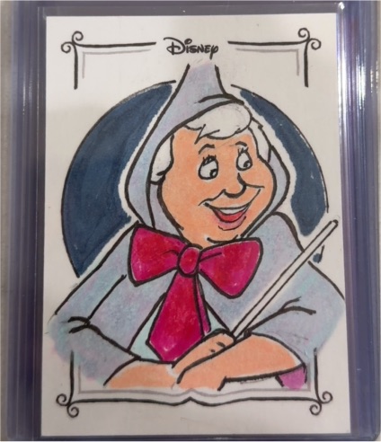 2025 Topps Disney Wonder Fairy Godmother 1/1 Sketch Card — front