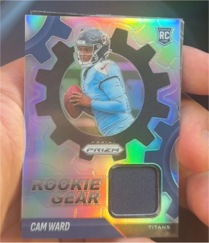 2025 Panini Prizm #RGR-CWD Cam Ward Rookie Gear — front
