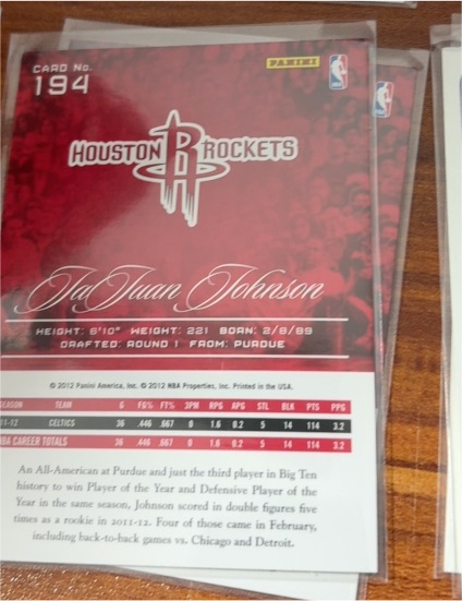 2012 Panini #194 TaJuan Johnson — front