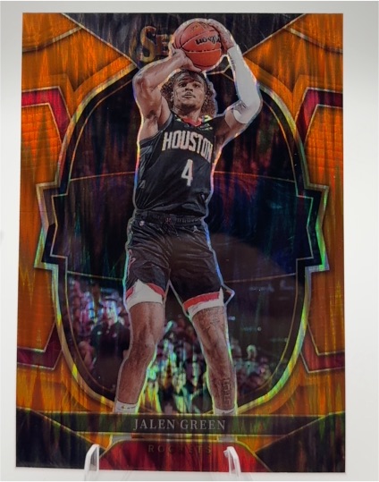 2022-23 Panini Select #52 Jalen Green Orange Flash Prizm — front