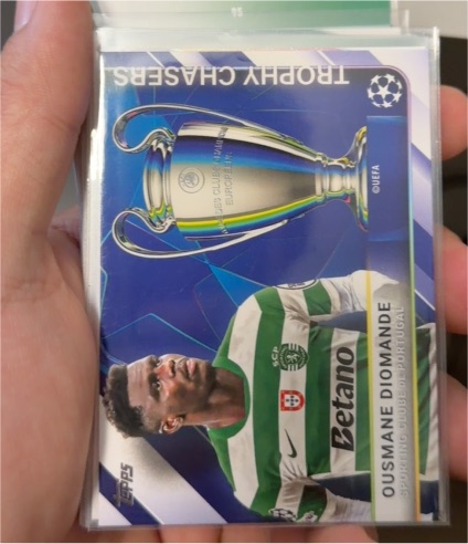 2025 Topps UEFA Club Competitions Trophy Chasers #TC-22 Ousmane Diomande — front