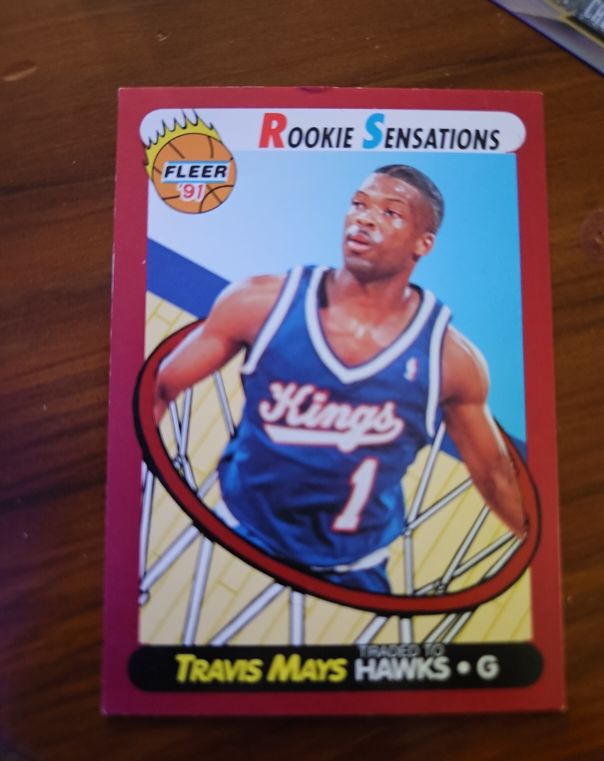 1991-92 Fleer Rookie Sensations #5 Travis Mays — front