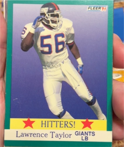 1991 Fleer #398 Lawrence Taylor Hitters! — front