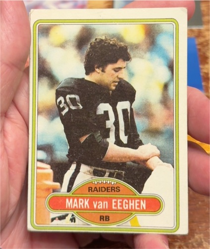 1980 Topps #510 Mark van Eeghen — front