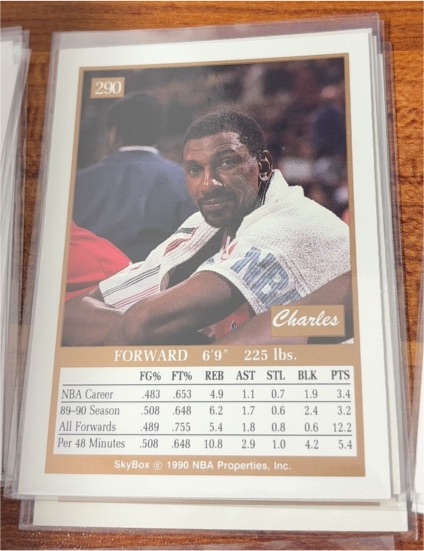 1990 SkyBox #290 Charles Smith — front
