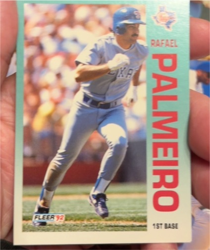 1992 Fleer #311 Rafael Palmeiro Texas Rangers — front