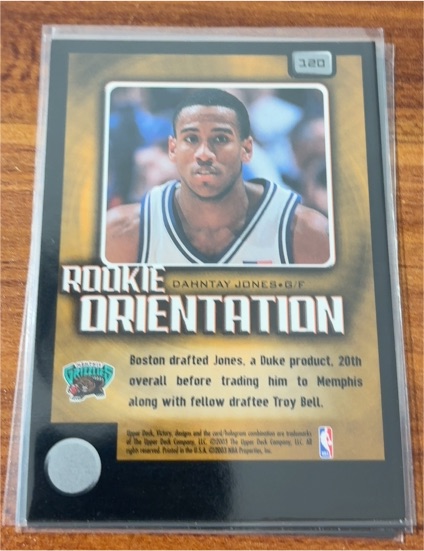 2003-04 Upper Deck Victory #120 Dahntay Jones Rookie Orientation — front