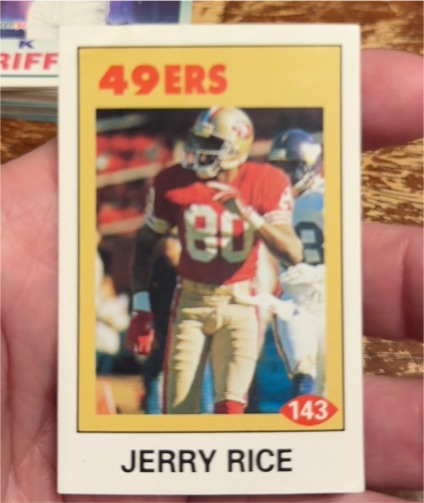 1992 Diamond NFL Superstars Stickers #143 Jerry Rice — front
