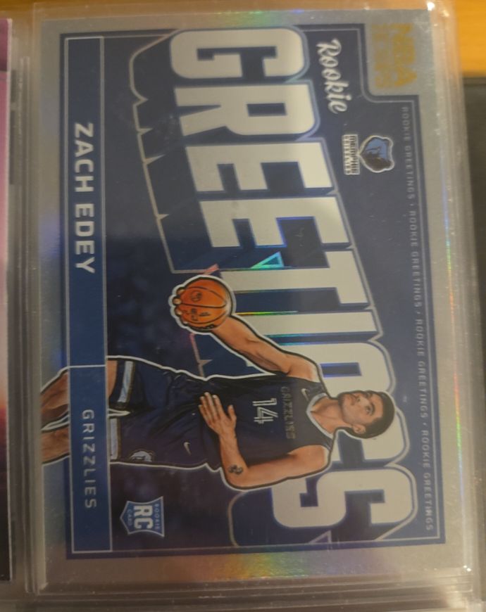 2024-25 Panini NBA Hoops Rookie Greetings #4 Zach Edey — front
