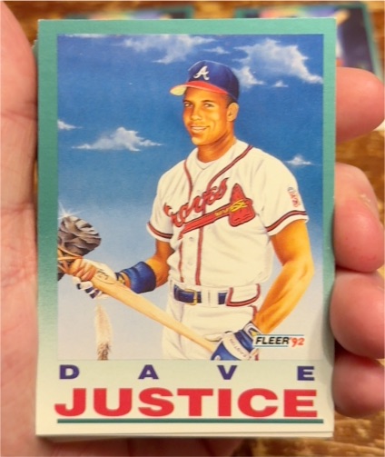 1992 Fleer #713 Dave Justice — front