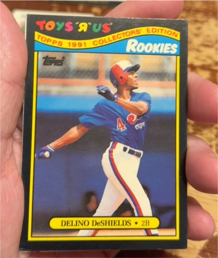 1991 Topps Toys 'R' Us Rookies #7 Delino DeShields — front