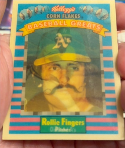 1991 Sportflics Kellogg's Corn Flakes Baseball Greats #7 Rollie Fingers — front