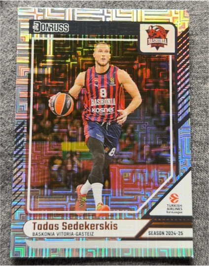 2024-25 Donruss Turkish Airlines EuroLeague #136 Tadas Sedekerskis — front