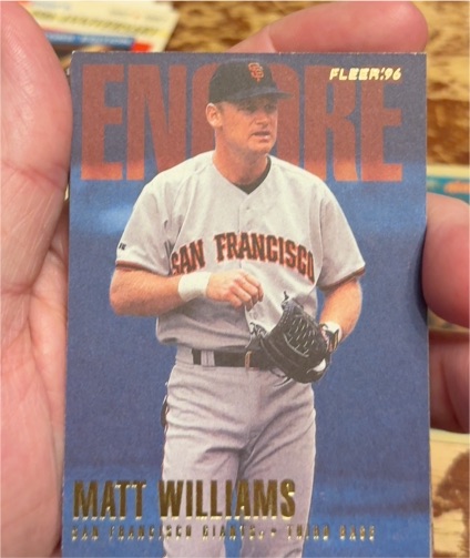 1996 Fleer Encore Matt Williams — front