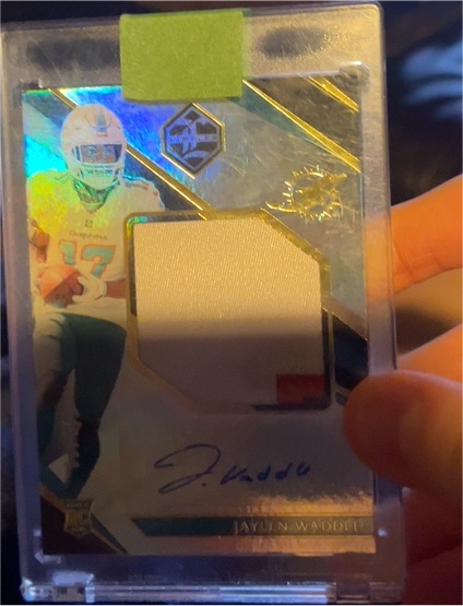 2022 Panini Select Jaylen Waddle Patch Auto — front
