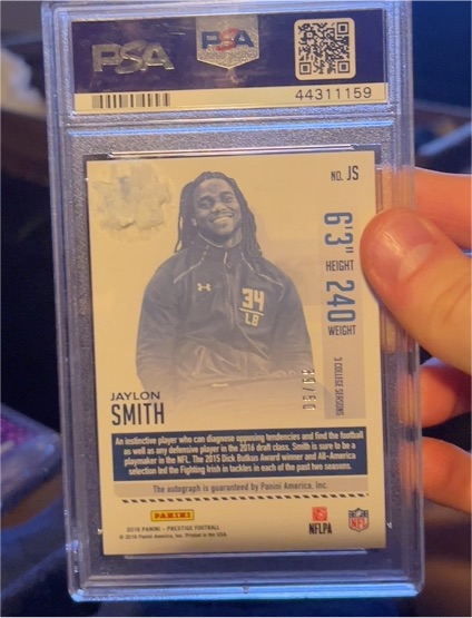 2019 Panini Prestige #JS Jaylon Smith — front