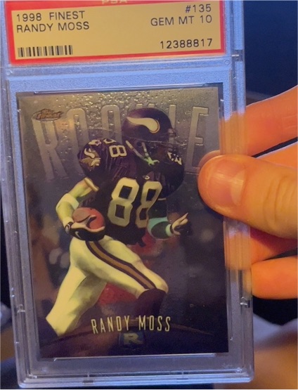 1998 Topps Finest #135 Randy Moss Rookie Card — front