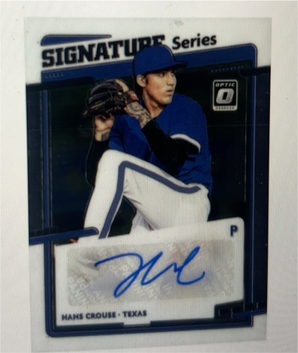 2020 Donruss Optic Signature Series #SS-HC Hans Crouse — front