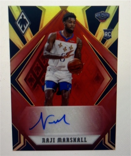 2020-21 Panini Chronicles Phoenix #PH-NMA Naji Marshall Rookie Auto — front