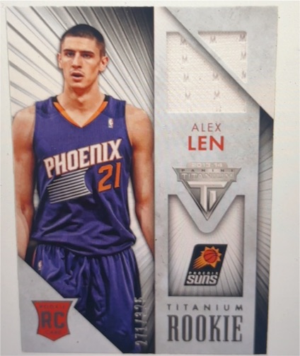 2013-14 Panini Titanium #65 Alex Len Rookie Jerseys — front