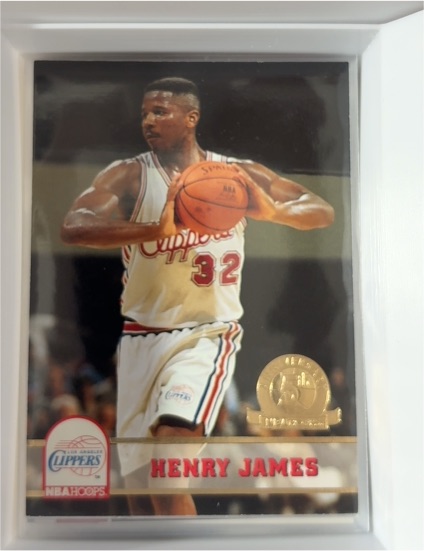 1993-94 NBA Hoops 5th Anniversary Gold #352 Henry James — front