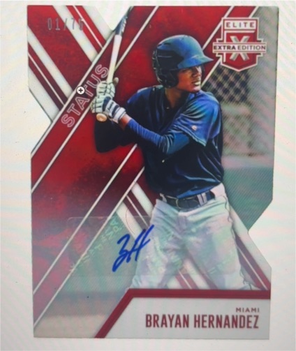 2017 Panini Elite Extra Edition #108 Brayan Hernandez — front