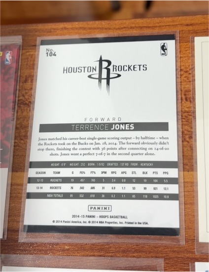 2014-15 Panini Hoops #104 Terrence Jones — front