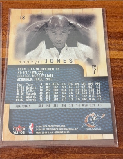 2002-03 Fleer Genuine #18 Popeye Jones — front
