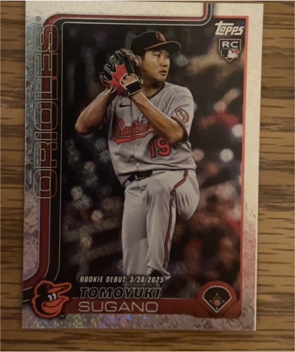 2025 Topps Update Series #US55 Tomoyuki Sugano Rookie Debut — front