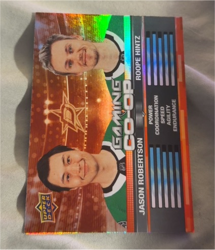 2024-25 Upper Deck Series 1 Gaming Co-Op #CGO-16 Jason Robertson / Roope Hintz — front