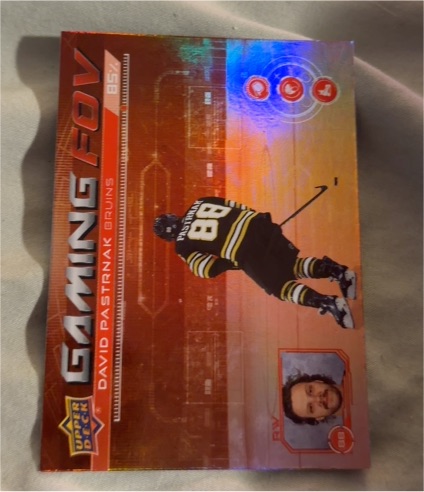 2024-25 Upper Deck Series 1 Gaming FOV #GFOV-4 David Pastrnak — front
