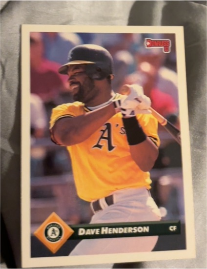 1993 Donruss #373 Dave Henderson Oakland Athletics — front