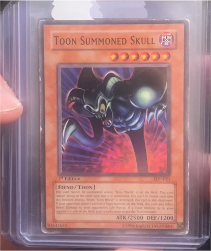 1996 Yu-Gi-Oh! SDP-021 Toon Summoned Skull — front